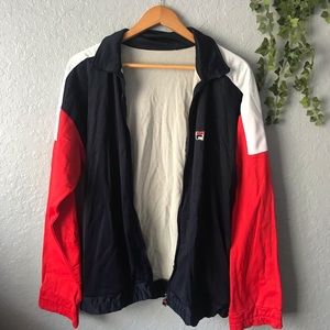 vintage fila windbreaker jacket